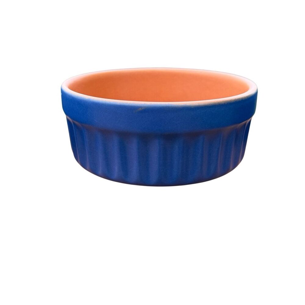 Vintage Souffle Dish Made in Brazil Royal Blue‎ set of 3